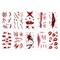 10Pcs Halloween Tattoo Stickers Scar Temporary Cosplay Body Art Decal Kids Easter Finger Realistic Pattern Spooky